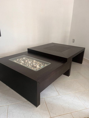 Join coffee tables set made of solid walnut wood, like new