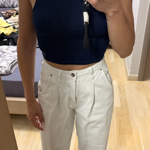 White balloon jeans XS Asos with free blouse