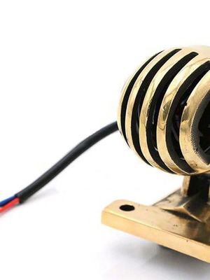 Chrome Gold Vintage LED Motorcycle Brake Light new