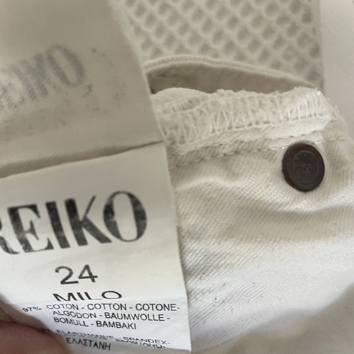 Reiko white jeans three-quarter length, like new, size S