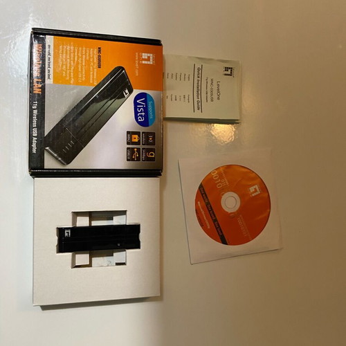 Level One WNC-0305USB USB wireless adapter like new 802.11g 54 Mbps