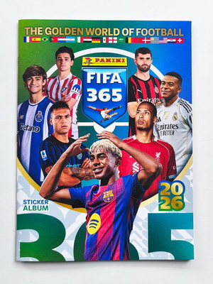 Panini FIFA 365 2026 sticker album empty with 15 stickers new
