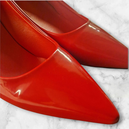 Red patent leather pumps new, unworn size 38