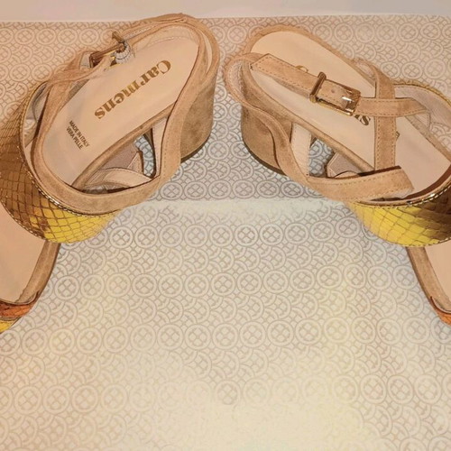 Carmens women's sandals new, size 38, brown multicolor