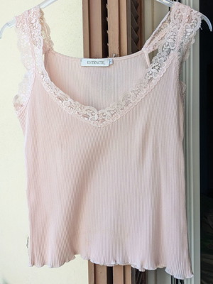Entracte pink blouse used with elastic lace, size S