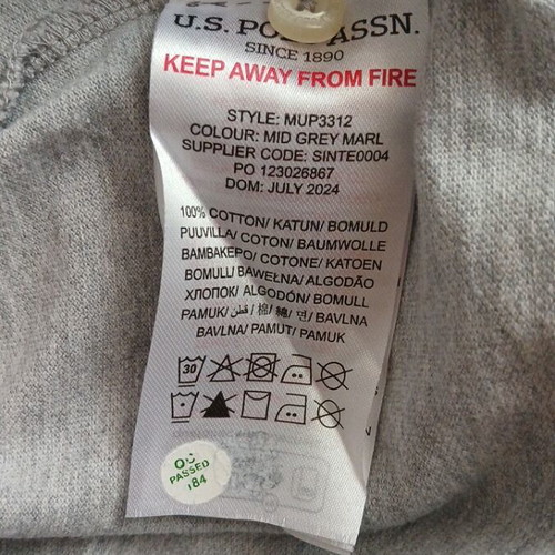 U.S. Polo Assn. men's shirt gray XL like new