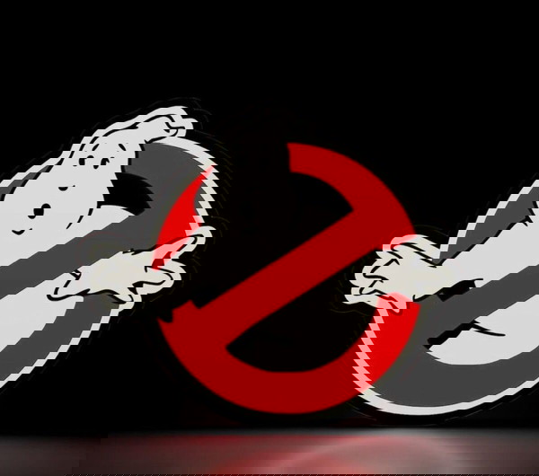 Ghostbusters Logo – 3D Printed Fan Art Φωτιστικό με LED για Ρετρό Διακόσμηση