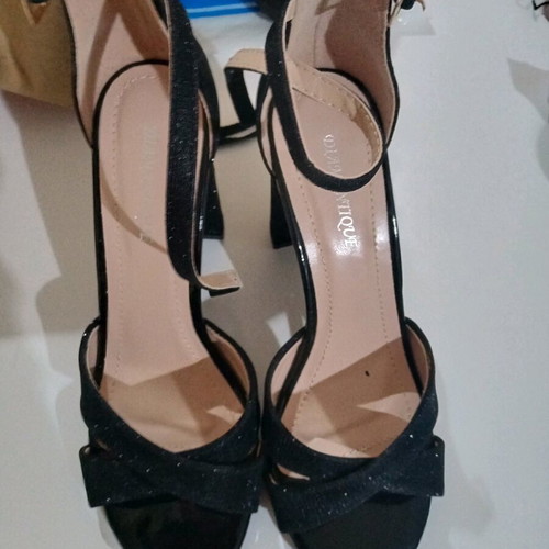 Pumps new size 38 with 10 cm heel and glitter