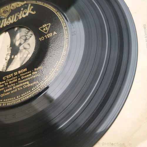 Luis Armstrong C' est Si Bon / Blueberry Hill 7" 45 RPM vinyl used