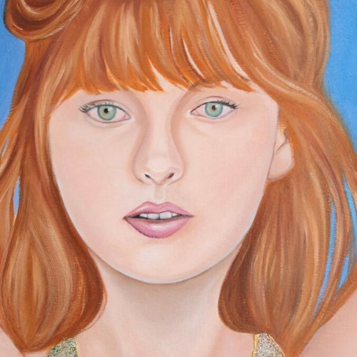 Painting The Mermaid of Instagram new with frame 80x90cm