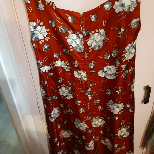 Handmade silk summer dress vintage Aslanis new, size 40-42
