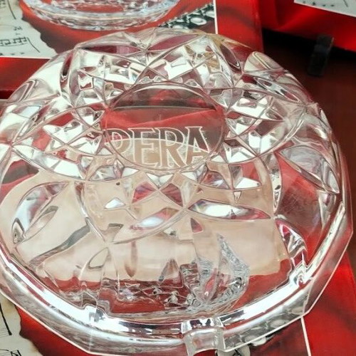 Large RCR Royal Crystal Rock 24% Crystal Ashtrays new, set of 4