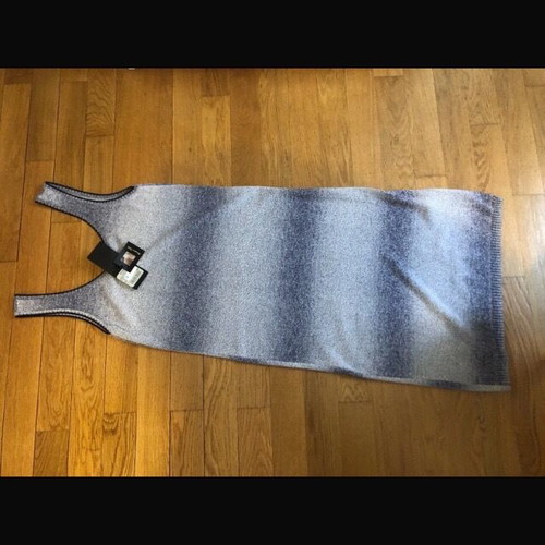 Massimo Dutti women's summer dress size M new blue-white cotton