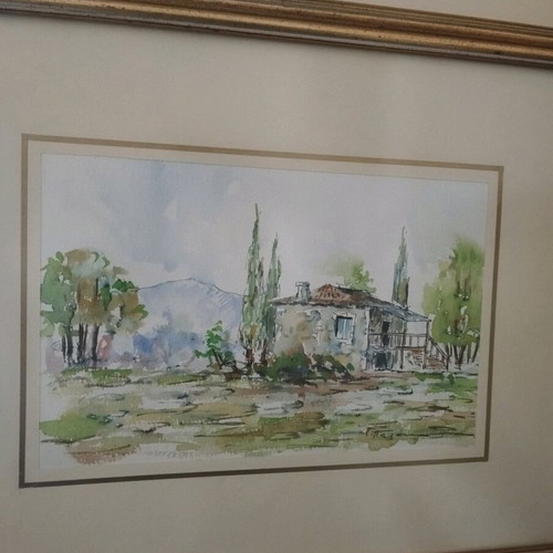 Signed painting like new with frame 43x36