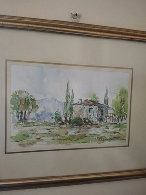 Signed painting like new with frame 43x36