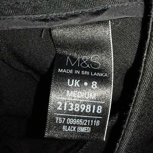 M&S pants black like new, size M