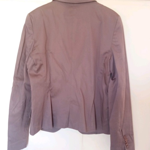 Brown mid-length jacket size L like new