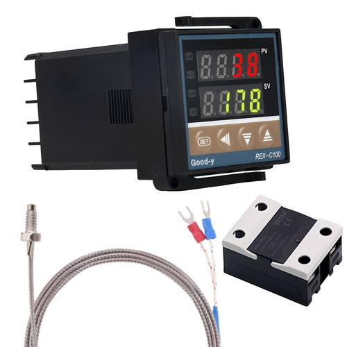 Digital PID Controller with 25A SSR Relay, Temperature Range 0-1300°C