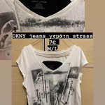 DKNY T-shirt like new, black and white, size M/L