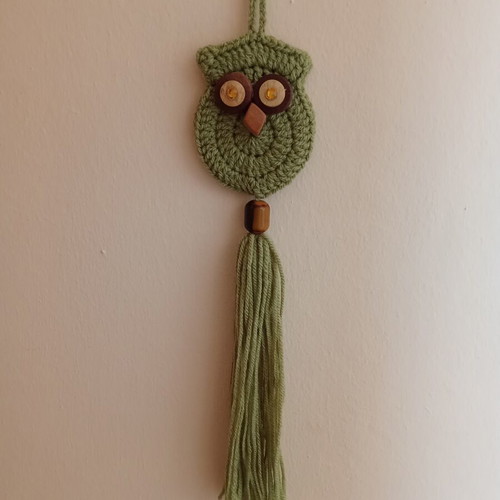 Handmade Crochet Owl Wall Decor