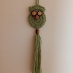 Handmade Crochet Owl Wall Decor