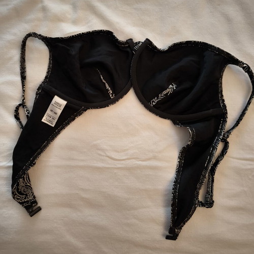 Bikini top Marks & Spencer new, black and white, size UK 34D