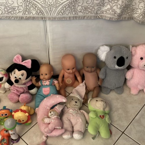 Mega Pack of Baby Toys and Stuffed Animals used, Fisher-Price, Mothercare, Nenuco