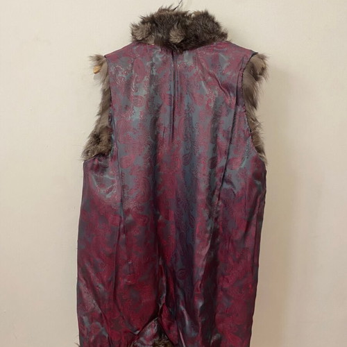 Silver Fox Fur Vest used, unisex, size M-L