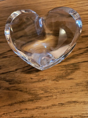 Baccarat double heart like new with upright or sideways position option