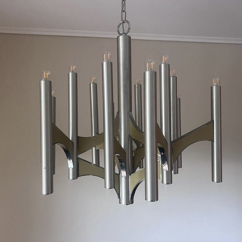 Vintage chandelier Sciolari Gaetano used with rewired cable