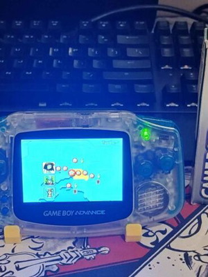 Game Boy Advance transparent shell with IPS laminated screen, USB-C charge battery and Yu-Gi-Oh! game gift