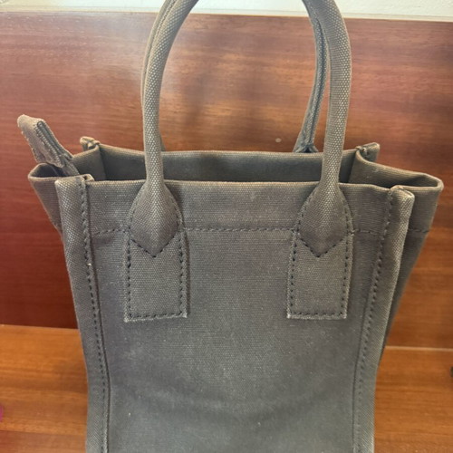 Marc Jacobs μικρή τσάντα tote μεταχειρισμένη, μαύρη καμβά με ασημένια εξαρτήματα
