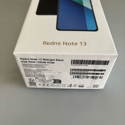 Xiaomi Redmi Note 13 Black 6GB RAM 128GB ROM new