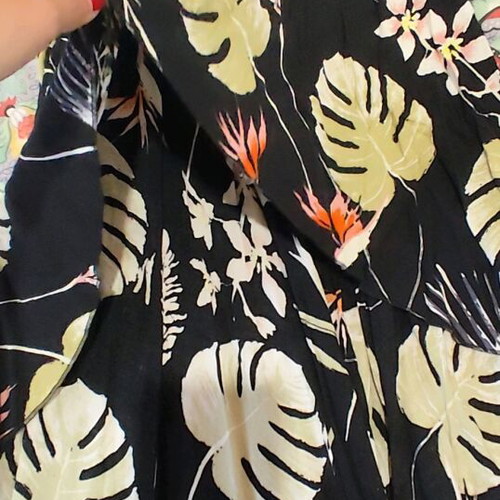Asymmetric maxi skirt Benissimo like new, tropical floral print, size S
