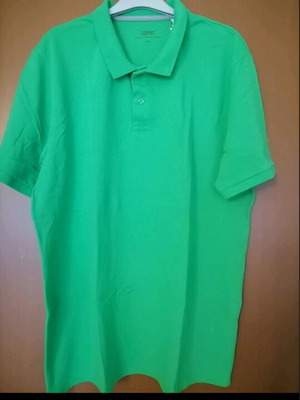 Esprit men's polo T-shirt new, size XL, green