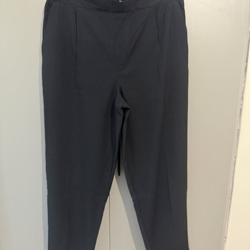 Women's fabric pants spring, navy blue striped, like new