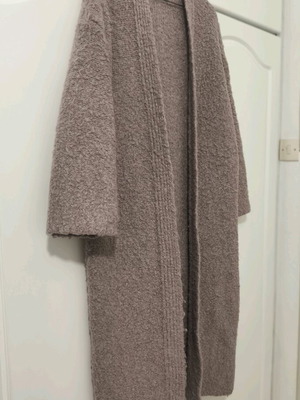 Bershka women's long knitted cardigan size S like new, apple brown
