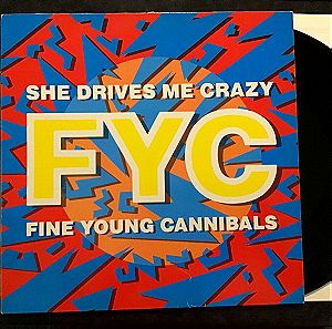 Δίσκος Βινυλίου Fine Young Cannibals – She Drives Me Crazy,Electronic,POP Maxi single VG++,LP VINYL