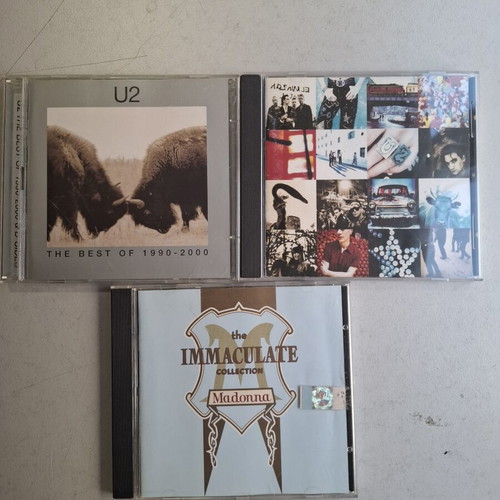 U2 2 CDs (one double) and Madonna CD, rock
