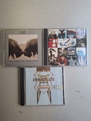 U2 2 CDs (one double) and Madonna CD, rock