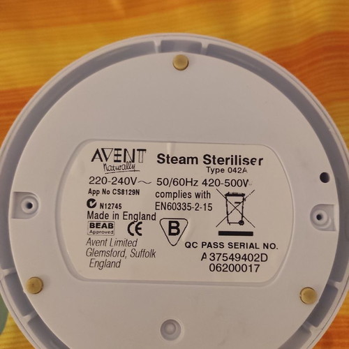 Bottle sterilizer used, capacity for 4 bottles