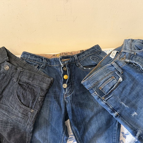 Kids' denim pants set, like new, for 9-10 years old