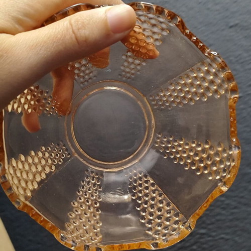 Vintage set of 3 bowls with saucers used