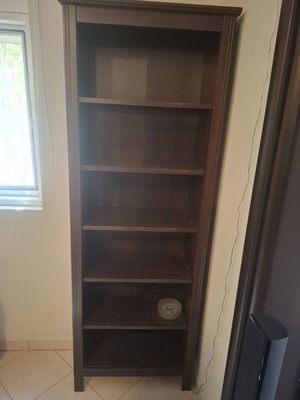 IKEA Wegen desk with bookshelf, glass top