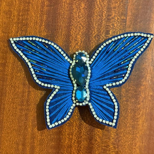 Brooch blue butterfly handmade new