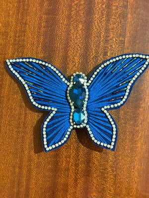 Brooch blue butterfly handmade new