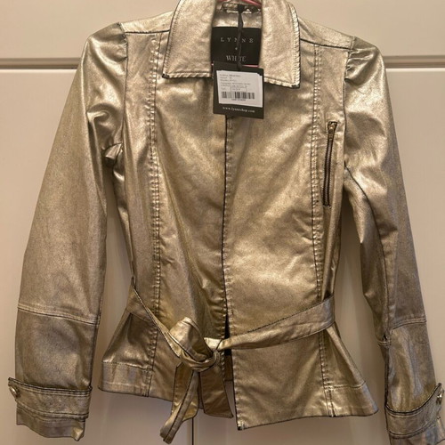 Lynne jacket new, gold foil look, size S
