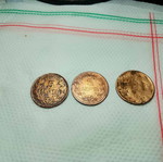 Νομίσματα 5 λεπτά μεταχειρισμένα, πακέτο 3, 2x1869 και 1x1870