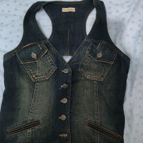 Rebecca Blu denim vest medium like new, blue with back opening
