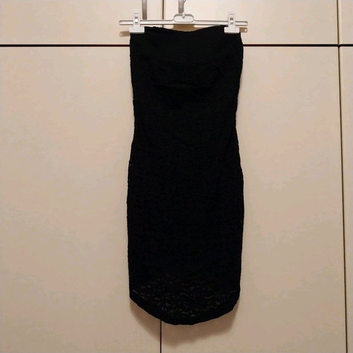Black lace strapless dress size S like new
